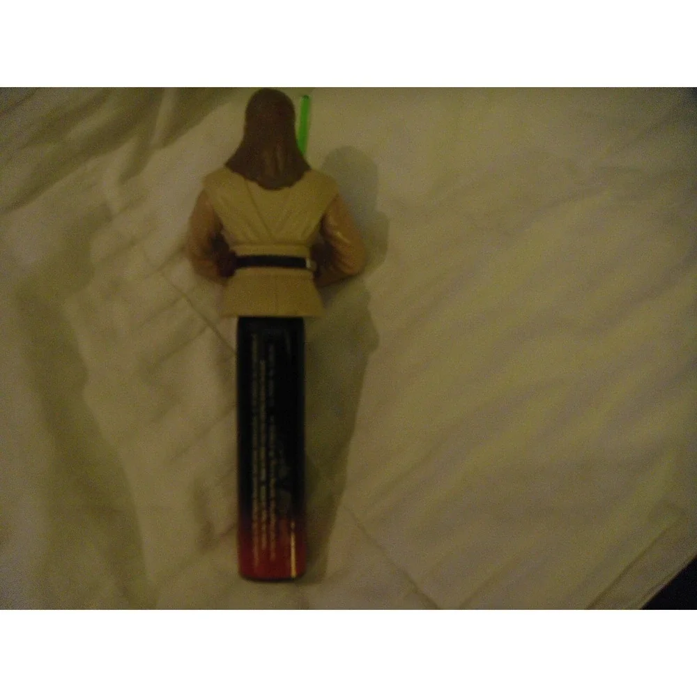 Star Wars Episode‎ 1 Qui-Gon Jinn spin pop moving WORKING toy